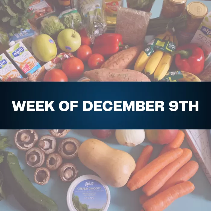 Week of December 9th Hot Lunch