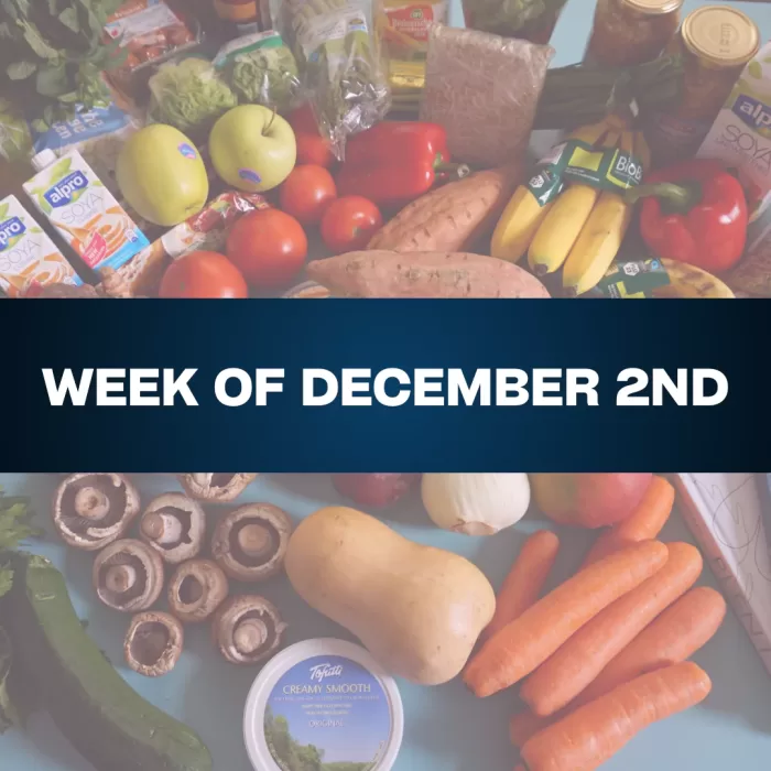 Week of December 2nd Hot Lunch